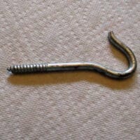 Hook, Threaded w/ Wood Screw End, 4 3/4 L